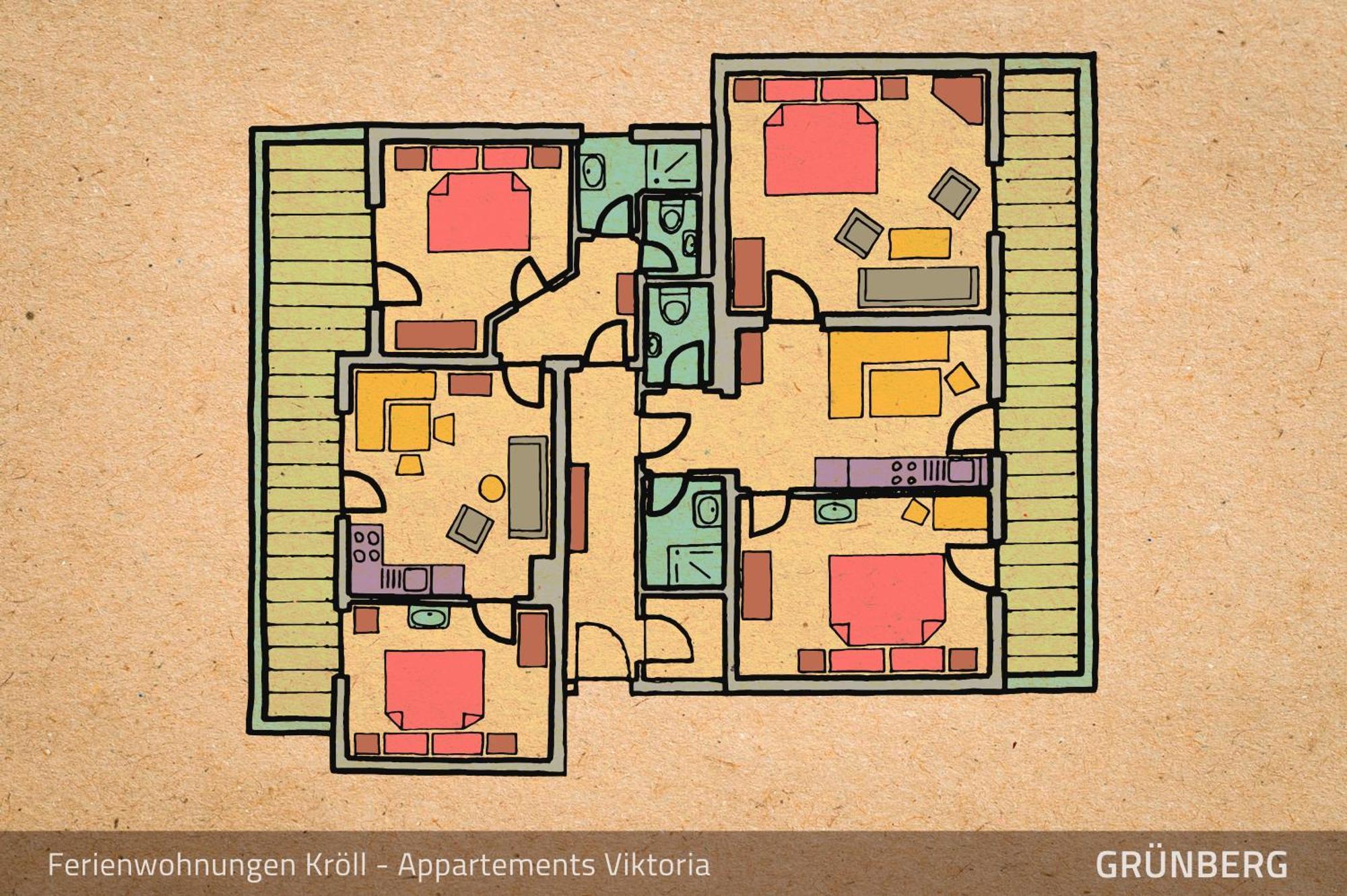 Ferienwohnungen Kroll - Appartements Viktoria Und Landhaus Maria Майрхофен Номер фото